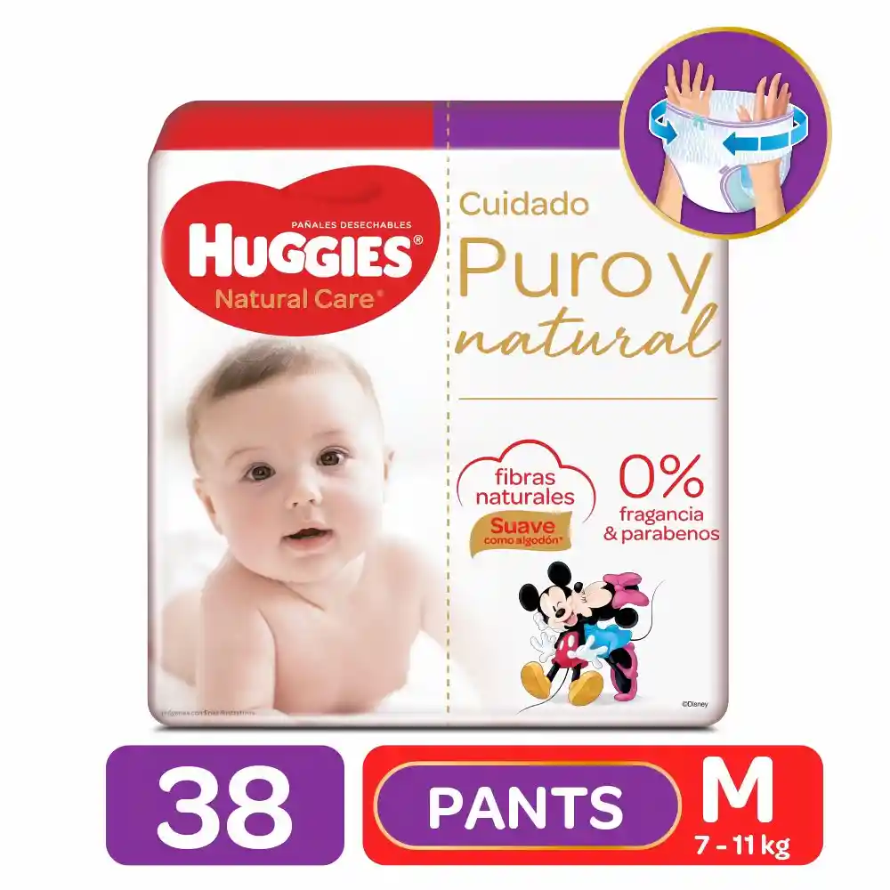 Huggies Pañales Natural Care Pants Etapa 2 Talla M
