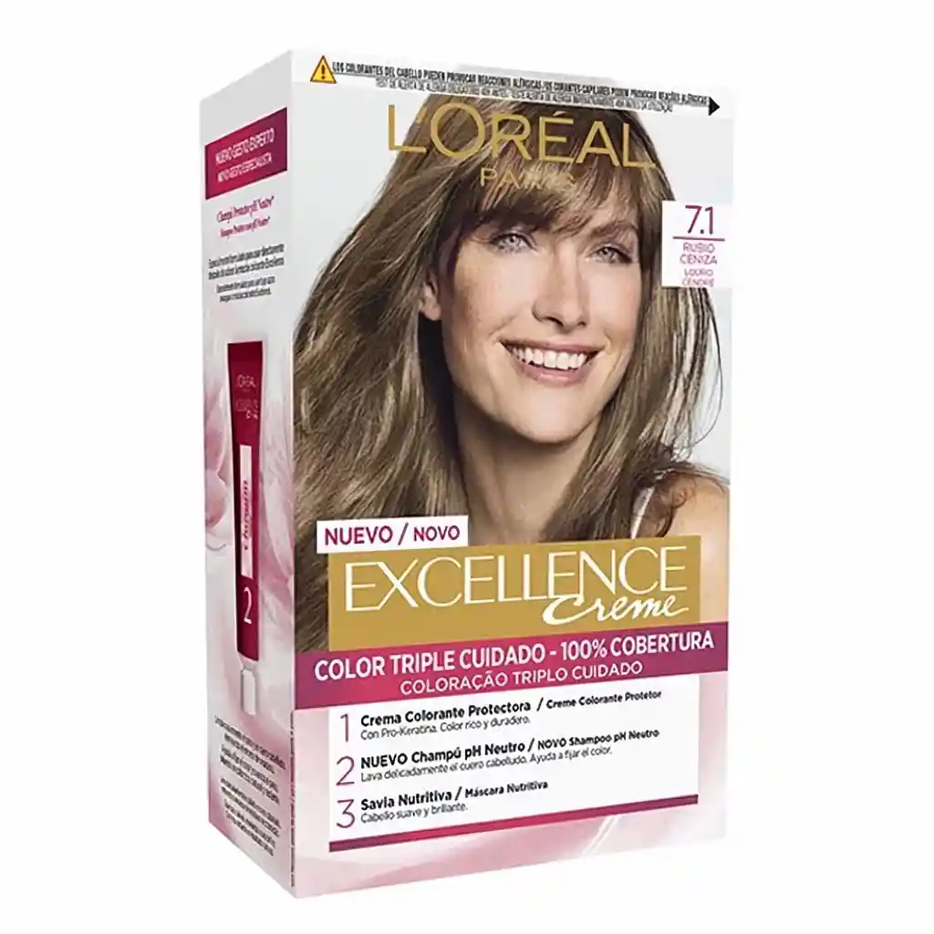 Loreal Paris-Excellence tintura rubio ceniza