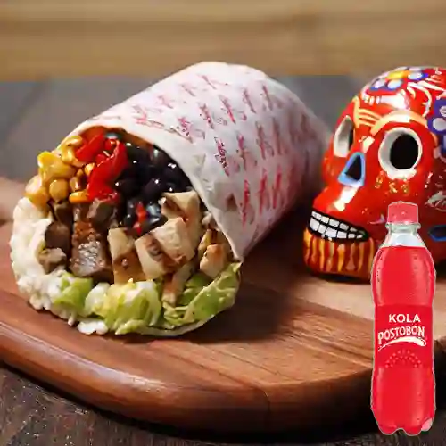 Combo Burrito de 2 Carnes + Kola Postobón 400 ml