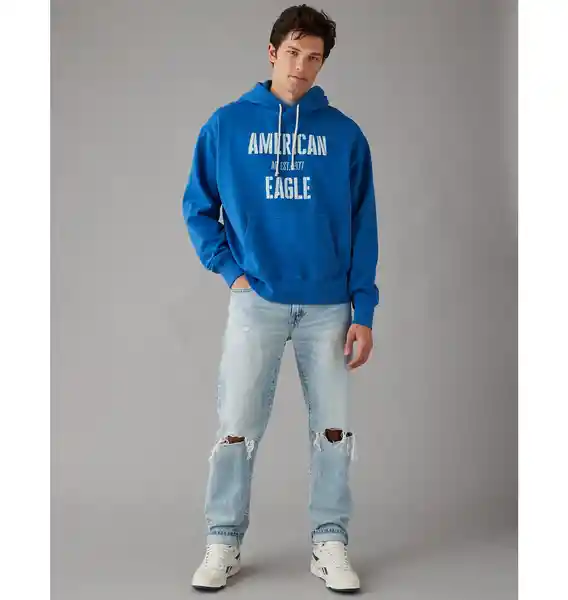 Buzo Hombre Azul Talla Small American Eagle 01932220