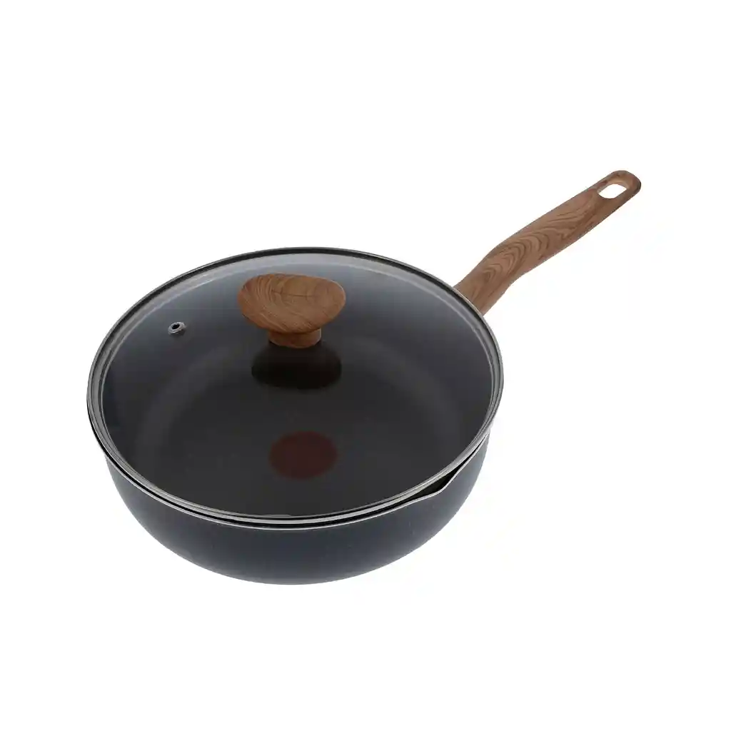 Sartén Profundo Imusa Natural Stone de Con Tapa de Vidrio