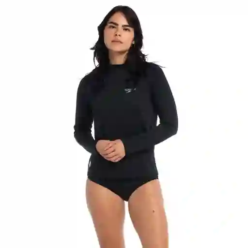 Camiseta Manga Larga Sunshirt Mujer Negro-xl