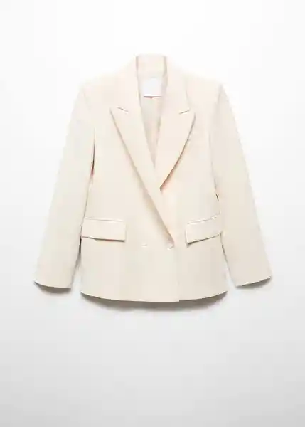 Blazer Americana Tempo Crudo Talla XL Mujer Mango