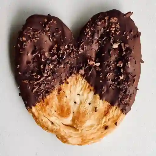 Corazon de hojaldre y chocolate