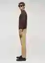 Pantalón Dublino Camel Talla 38 Hombre Mango