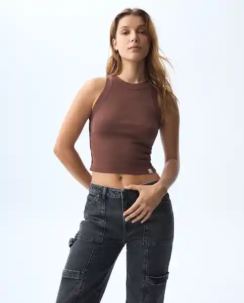 Camiseta Mujer Café Talla M 601G006_CAF191430 Americanino