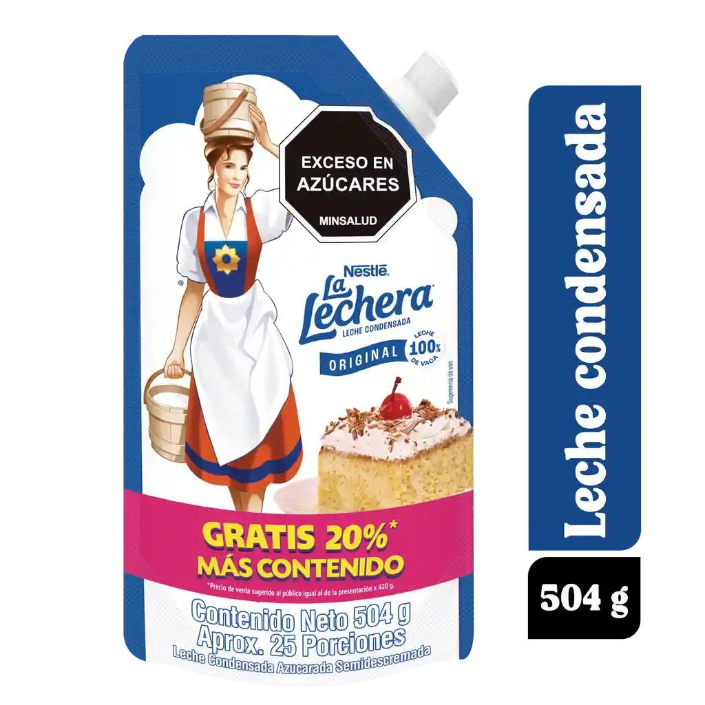 Leche condensada LA LECHERA 504g Doypack