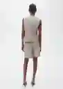 Bermuda Vivían Topo Talla 36 Mujer Mango