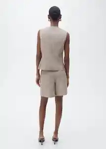 Bermuda Vivían Topo Talla 36 Mujer Mango