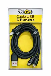 Tecnigo Cable Tres Puntas 3A Carga Rápida