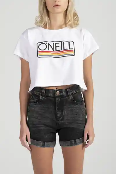 ONeill Camisa Crop Top Headquarters Femme Blanco Talla L