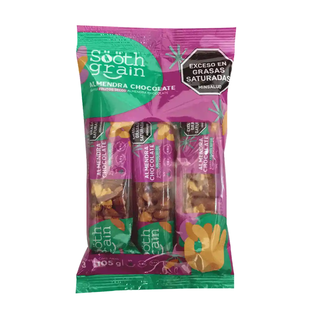 Barra Sooth Grain Almendra y Chocolate X 3 u