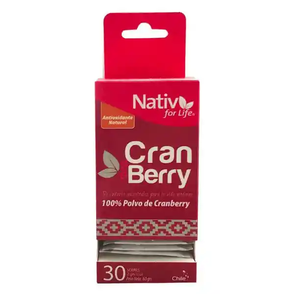 Nativ For Life Antioxidante Polvo Cranberry