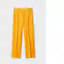 Pantalón Maca Mostaza Talla 42 Mujer Mango