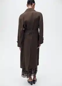 Abrigo Trench Beirut Marrón Talla M Mujer Mango