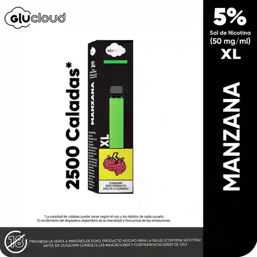 Glucloud Vape Sour Apple XL / 2500 Puff
