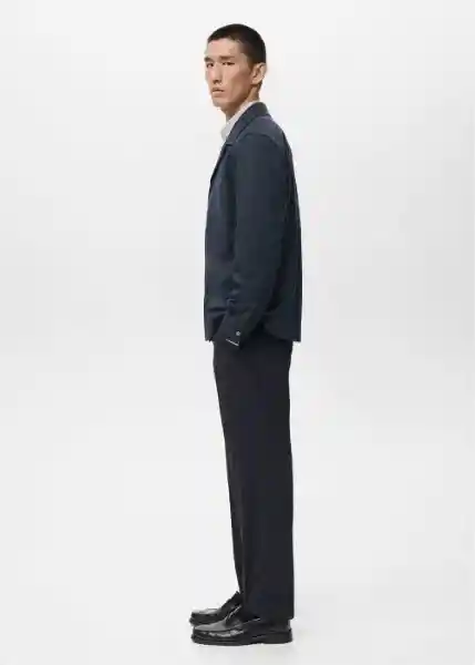 Sobrecamisa Milton Navy Talla XS Hombre Mango