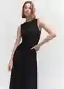 Vestido Caldera-A Negro Talla M Mujer Mango