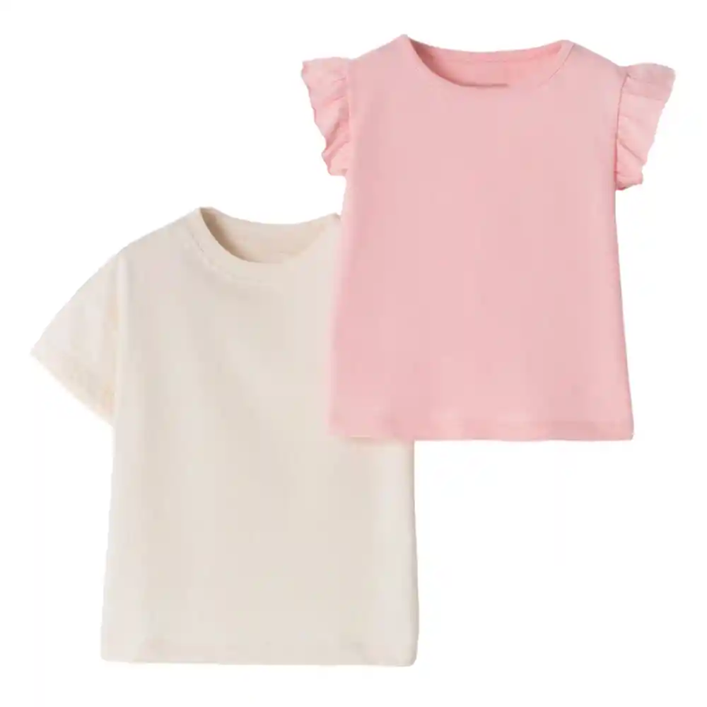 Camisetas Manga Corta en Algodón Bebita Maija X2 Baby Fresh