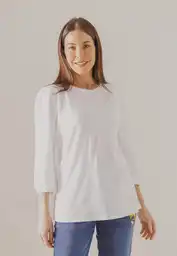 Camiseta Manga 3/4 Dama Blanco Talla XXL