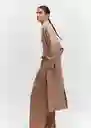 Abrigo Ringo Topo Talla XL Mujer Mango