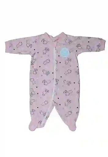 Pijama Enteriza 100% Alg 3/6 Meses-rosa Clar