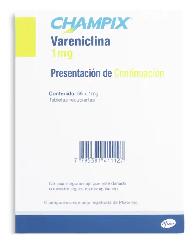 Champix Pfizer 1 Mg 56 Tabletas A Pae