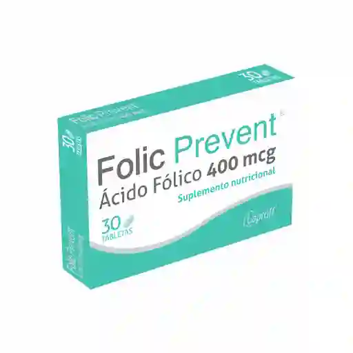 Folic Prevent Suplemento Nutricional Tabletas (400 mcg)