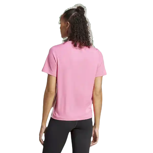 Adidas Camiseta Manga Corta we 3S Crew Tee Mujer Rosado Talla L