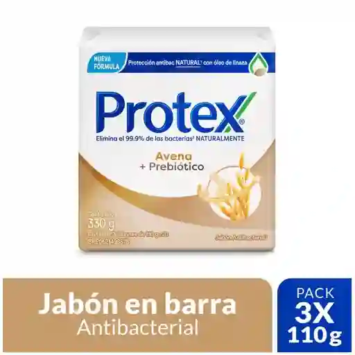 Jabón Antibacterial Protex Avena 110 g x 3 Und