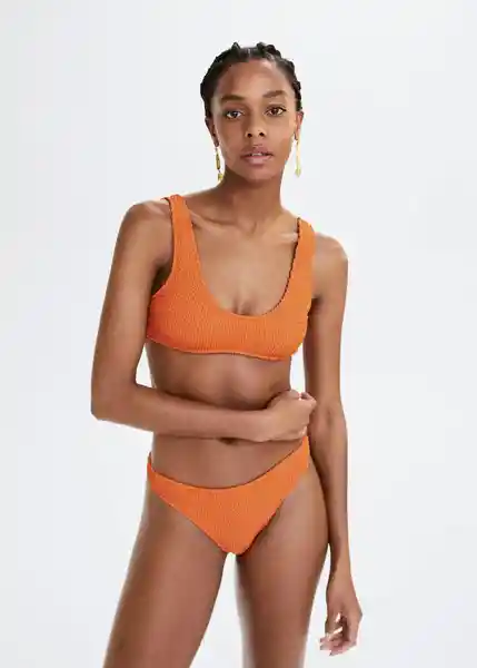 Top Bikini Solene Naranja Talla L Mujer Mango