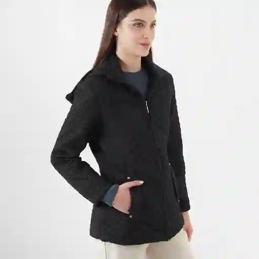 Chaqueta Cuello Alto Manga Larga Negro Talla S 725903