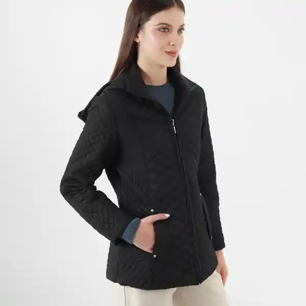 Chaqueta Cuello Alto Manga Larga Negro Talla S 725903