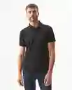 Camiseta Polo Functional Negro Sombrío Ultraoscuro L Chevignon