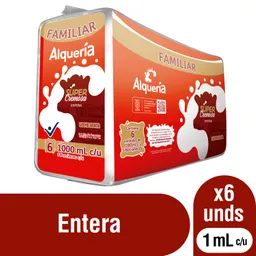 Leche Entera Uht Super Crem X6 Alqueria