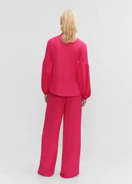 Blusa Tulipa-A Fucsia Talla S Mujer Mango