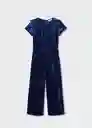 Enterizo Mono Mazapan Navy Talla 12 Niñas Mango