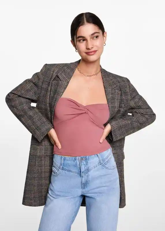 Top Nudo2 Rosa Pastel Talla 20 Niñas Mango