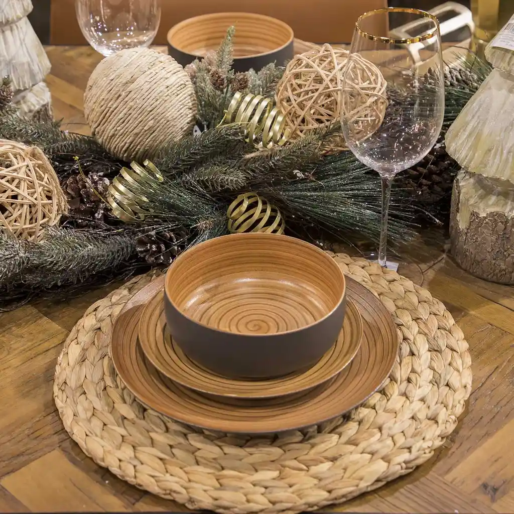 Set de Espiral Dorado Para Arbol Ambiente Gourmet