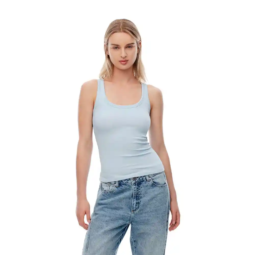 Camiseta Manga Sisa Escote Redondo Femenino Paule Gef Talla S