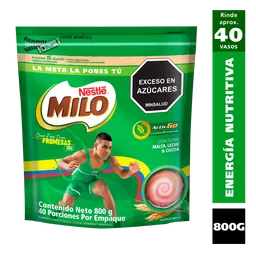 Bebida achocolatada con malta MILO ACTIV-GO x 800g