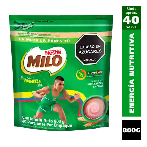 Bebida achocolatada con malta MILO ACTIV-GO x 800g