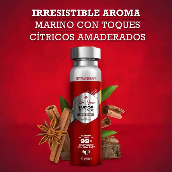 Desodorante Antitranspirante Hombre Old Spice Spray Sudor Defense Seco Seco 93 g Pack 3 Unidades