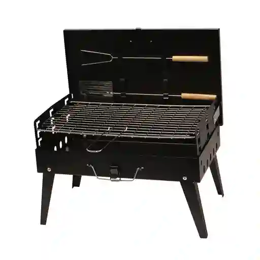 Parrilla Carbon Portatil + Utensilios