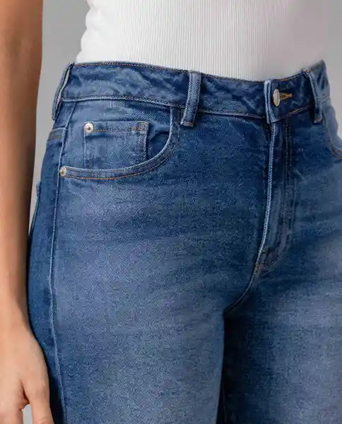 Jean Mom Mujer Azul Colonial Ultraoscuro Talla 10 41259 Rifle
