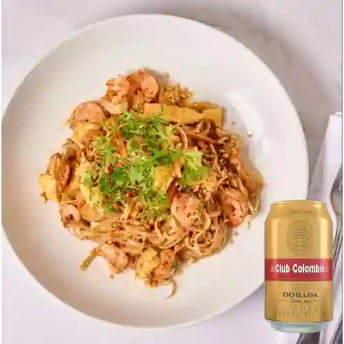 Combo Pad Thai Mixto + Club col. Dorada Lta 330ml