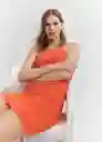 Vestido Mango Naranja Pastel Talla 18 Mujer Mango