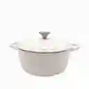 Olla Blanca en Hierro Fundido 24 cm Ambiente Gourmet