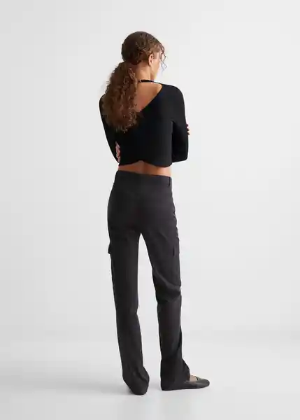 Jean Flowib Negro Talla 18 Niñas Mango