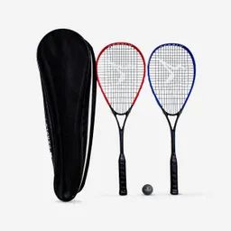 Kit De Raquetas De Squash Perfly 165 - Azul/rojo